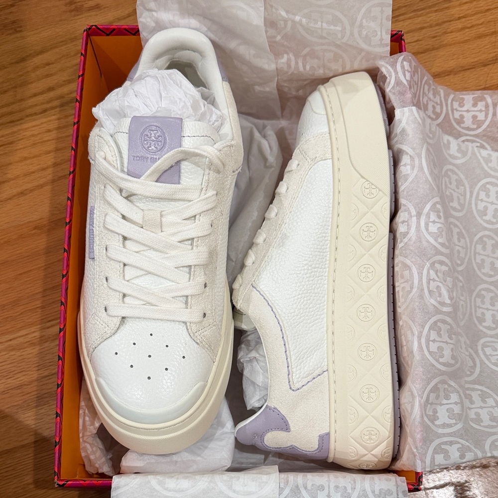Tory Burch white ladybug Sneakers